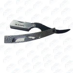 Rasoir de Barbier Professionnel en Acier Inoxydable Durable, Instrument de Beauté, Rasoir Droit Noir en Acier Inoxydable pour Hommes - Product Image 6
