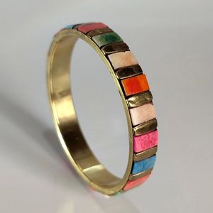Premium Black Gold Bangle Set – Resin & Alloy <b>Stack</b> <b>Bracelets</b> with Rhinestones for Women, Trendy - Product Image 3