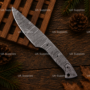 Cuchillo de Acero de Damasco Hecho a Mano Directo de Fábrica, Hoja Fija de Espiga Completa con Borde Biselado, Cuchillo Utilitario EDC para Exteriores, Venta al por Mayor OEM ODM - Product Image 4