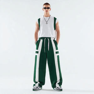 Pantalon de survêtement délavé à l'acide pour homme, style streetwear, coupe ample, pour l'hiver, pantalon de pyjama - Product Image 4