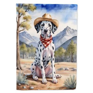 Bandera de jardín de bienvenida de vaquero Dálmata, buzón Multicolor, bandera decorativa para patio, obra de arte de Patio para camas de flores, tamaño de jardín - Product Image 1