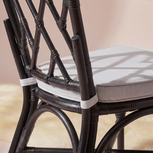 Premium Black Rattan Dining <b>Chair</b> Scandinavian Design Elegant Handcrafted Ergonomic High-<b>Back</b> <b>Support</b> Metal Legs Perfect Dining - Product Image 6