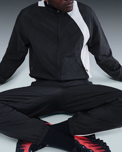 Ensemble survêtement coupe-vent à capuche pour homme, léger, en polaire 100% coton, veste zippée, pantalon de jogging, sports d'hiver en plein air, course à pied - Product Image 3