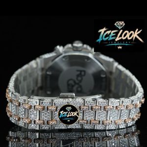 ICE LOOK นาฬิกาโครโนกราฟสแตนเลสสตีลสุดหรูสำหรับทุกเพศ หน้าปัด 42 มม. คริสตัลแซฟไฟร์ ระบบอนาล็อก กลไกคู่ สายขนาด 20 มม. เครื่องประดับ - Product Image 4