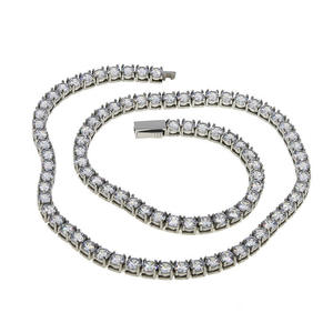 MAISHA Cadena de Eslabones de Plata 925 Chapada en Oro de 22 Pulgadas con Diamante CVD Cultivado en Laboratorio de 0.70 Puntos, Joyería Unisex para Fiesta y Hip-Hop, Tercera Marca - Product Image 2
