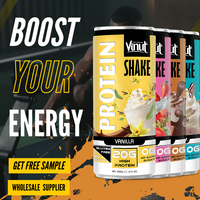 Milk Shake protéiné 330ml 11.1 floz boisson 24 bouteilles carton bouteille en PET sans sucre 20 g de protéines OEM ODM sans marque privée