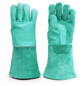 Guantes de Cuero Reforzado con Grano de Piel de Vacuno para Trabajo Pesado, Soldadura TIG, Protección Industrial para Manos, Algodón Ignífugo - Product Image 4