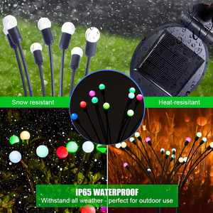 Outdoor Spiral Fabric Waterproof RGB 6/8/10 Heads LED <b>Lamp</b> Firefly Lights for Lawns & Gardens <b>Solar</b> <b>Powered</b> Gift with 60 Sheets - Product Image 4