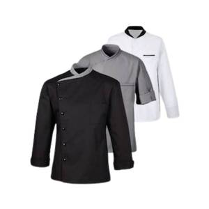 Uniforme de restaurant 100% coton à manches longues unisexe respirant, veste de chef, vêtements de travail pour cuisine d'hôtel, fournisseur OEM - Product Image 1
