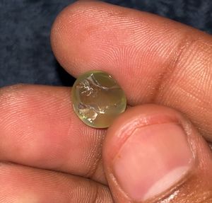 Natural Honey Color Chrysoberyl <b>Cat</b> Eye Gemstone Round Brilliant Cut India Origin - Product Image 4