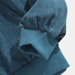 Sudadera con capucha de pana para hombre, estilo patchwork, informal, a cuadros, con capucha, estilo urbano, para otoño e invierno - Product Image 4