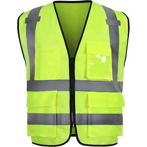 Chaleco de seguridad personalizado de alta visibilidad, chaleco de seguridad de tela de algodón y poliéster, hecho para uso laboral. - Product Image 1