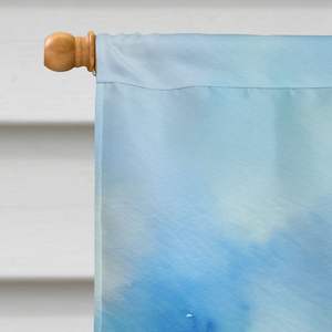 Bandera de porche grande de acuarela púrpura de New Hampshire, Bandera de patio de tamaño de Casa de poliéster Multicolor, poste colgante de pared con ilustraciones - Product Image 3