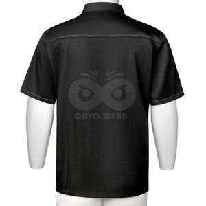 เสื้อเชฟมืออาชีพ แขนสั้นสำหรับผู้ชาย ชุดยูนิฟอร์มครัว ปักลายตามสั่ง ชุดทำงาน - Product Image 4