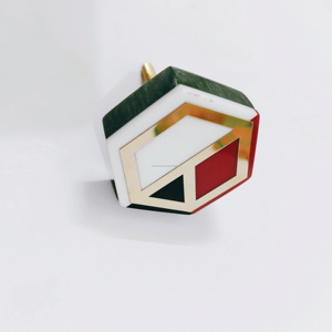 Perillas de latón y incrustaciones de hueso redondas de la mejor calidad verde y azul Diseño elegante para gabinete y armario para perillas de cajón y puerta - Product Image 4