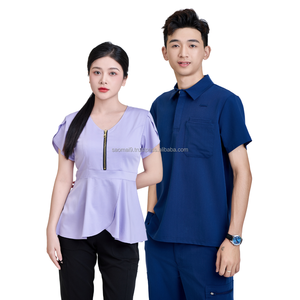 ชุดยูนิฟอร์มสครับคุณภาพสูง คอตั้ง แขนสั้น ลายพิมพ์ทางการแพทย์ ชุดยูนิฟอร์มสุขภาพชุมชน - โรงงานผลิตยูนิฟอร์ม FMF - Product Image 2