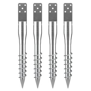 4 gói không đào đất Neo 3.94x2.76x27.56 tự làm vít bài Cổ Phần <span class=keywords><strong>6</strong></span> lag bu lông cốt thép hình chữ U giữ thép cho hộp thư Neo - Product Image 1