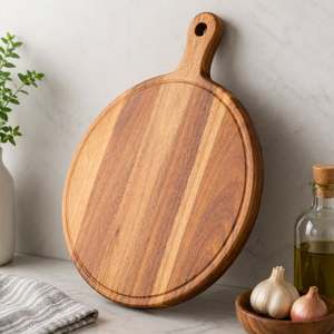 Tabla de Cortar Redonda de Madera, 100% Ecológica, 1.5 cm de Grosor, Apta para Lavavajillas - Product Image 3
