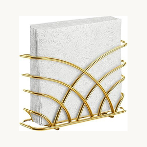 Elegant Metal Napkin Holder Stylish New Arrival Customized Luxury Tissue Holder For Home <b>Table</b> Decoration - Product Image 1