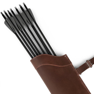 Sacoche de tir à l'arc en cuir de vachette suédé, facile à porter, avec sangle réglable, vente en gros, best-seller - Product Image 5
