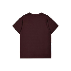 Camiseta de Manga Corta para Hombre, Color Borgoña, Cuello Redondo, Estilo Casual con Estampado, Corte Regular, Algodón Jersey, Transpirable - Product Image 2