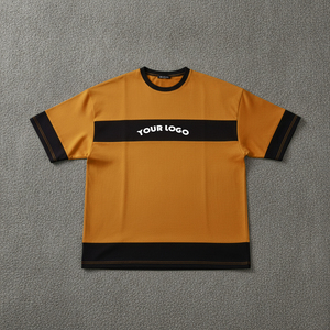 T-shirt surdimensionné personnalisé pour homme, streetwear, design à panneaux, coton, tee-shirt tendance - Product Image 1