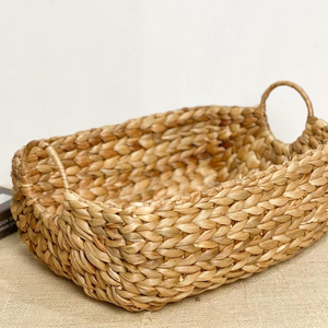 Natural Water Hyacinth Multi-functional Space-Saving Woven Storage <b>Basket</b> - Product Image 1