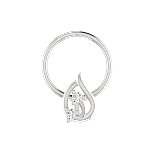 Ajretail 14K Gold Dewdrop Elegance Design 0.02ct Natural Diamond <b>Nose</b> <b>Pin</b> - Product Image 3