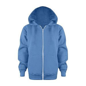 Sweat-shirt à capuche unisexe en polaire beige, fermeture éclair, avec poches, pour garçons et filles, coupe ample, pour enfants - Product Image 6