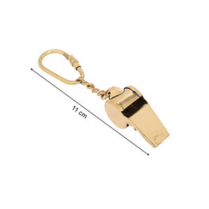 Silbato de Seguridad Náutico Hecho a Mano por Shubham, de Latón Macizo Antiguo, con Llavero de Latón - Acabado Dorado - Product Image 4