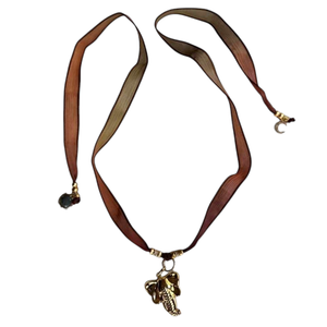 Cinta de Seda Y S INTERNATIONAL para Joyería, Cinta Tejida Bicolor Marrón para Collares y Pulseras, Cinta Textil Suave para Manualidades, Delhi - Product Image 1