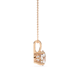 Collar con colgante solitario de diamante cultivado en laboratorio de corte cuadrado tipo cojín de 3 quilates, oro macizo de 18 quilates, joyería fina para mujer, cadena fina incluida. - Product Image 4