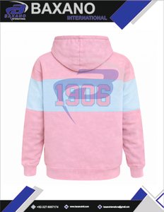 Sweat à capuche Gamma Phi Delta GPD Sorority rose et bleu clair, hiver, coupe courte, avec broderie et passepoil, vêtements universitaires - Product Image 5