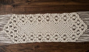 Stylish Long White Macrame <b>Placemat</b> Perfect for Coffee <b>Table</b> Styling and Everyday <b>Dining</b> Protection <b>Table</b> Runners From India - Product Image 5