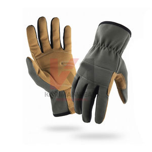 Gants en cuir synthétique industriel, paume renforcée, gants de protection pour travaux de construction lourds - Product Image 1