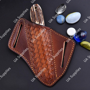 Cuchillo Forjado a Mano de Hoja Fija con Punta de Clip, Gancho para Deshuesar, para Campismo y Caza al Aire Libre, con Mango de Cuerno de Ciervo, Porte Horizontal - Product Image 4