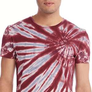 Camiseta multicolor con estampado Tie Dye personalizada al por mayor para hombre, camiseta de manga corta en venta, disponible en todos los colores y tallas. - Product Image 2