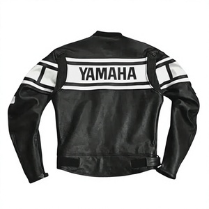 Veste de moto en cuir de vache véritable Ramaha pour homme/Chaqueta, équipement de protection CE niveau 2 avec bosse dorsale - Product Image 2