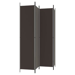 ฉากกั้นห้องผ้าสีน้ำตาล 4 แผง ขนาด 78.7"x86.6" พร้อมฉากกั้น - Product Image 4