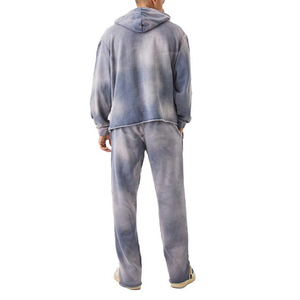 Men's Tie Dye Hoodie Sweatshirt <b>Set</b> Gradient Color Casual Autumn Wear 100% Cotton French Terry <b>Knitted</b> Joggers - Product Image 3