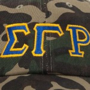 หมวกแก๊ป Sigma Gamma Rho ลายพราง หมวกสมาคมนักศึกษากรีก SGRho หมวกเบสบอลลายพรางแบบปรับได้ หมวกลำลองสำหรับกิจกรรมกลางแจ้ง ปักลายกรีก - Product Image 3