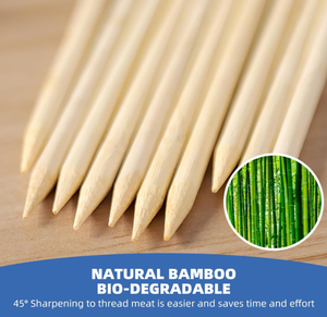 Premium Bamboo Skewers Smooth Polished Food Grade Strong Bamboo Sticks for <b>BBQ</b> Grill Catering and Street Food - Product Image 5