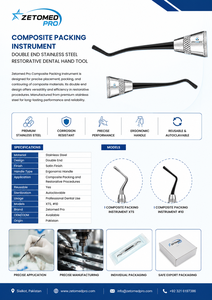 Zetomed Pro - Modelador Oclusal Posterior de Doble Extremo, Liso, de Acero Inoxidable, Herramienta Dental Restauradora - Product Image 6