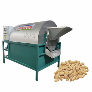 Industrial 70-100kg Cacahuete Nogal Secador de tambor rotativo Café Molido Tuerca Máquina para tostar Castañas - Product Image 1