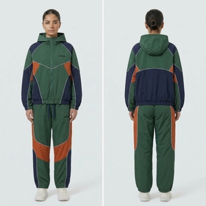 Men's Plus Size Windbreaker Tracksuit - Windbreaker <b>Jacket</b> & Pants Set for Running, Bulk Wholesale - Product Image 2
