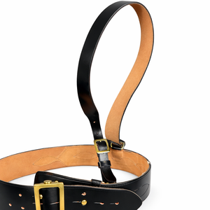 Cinturón Sam Browne de Cuero Genuino con Correa Cruzada para el Hombro – Estilo Clásico de Uniforme, 34 Pulgadas - Product Image 3
