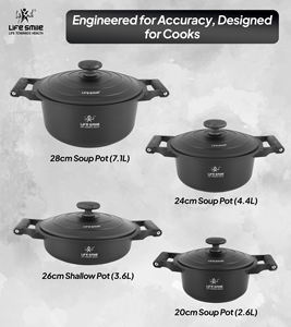 Juego de Utensilios de Cocina Antiadherentes Premium con Mangos de Baquelita Resistentes al Calor, Tapas Metálicas Ahorradoras de Energía y Base Apta para Inducción - Product Image 2