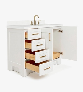 <span class=keywords><strong>Mobile</strong></span> <span class=keywords><strong>Bagno</strong></span> da 43 Pollici con Lavabo a Destra, Marchio Privato Quartus, Solo <span class=keywords><strong>Mobile</strong></span>, 4 Opzioni di Finitura, Vendita all'Ingrosso, Fabbrica Vietnamita - Product Image 5