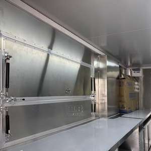 Remolque de Comida Móvil de Aluminio con 4 Ruedas, Plancha, Freidora, Horno para Pizza, Helados, Comida Rápida, Uso en Interiores - Product Image 6