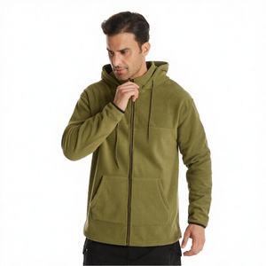 Mens Double Layer <b>Zip</b> <b>Up</b> Hoodie Vintage Washed Hooded Sweatshirt Oversized Casual Streetwear Cotton Fleece <b>Jacket</b> - Product Image 2